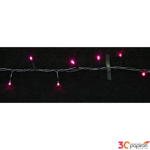 Égősor fényfűzér 100 led PINK 4, 95m karácsony világítás