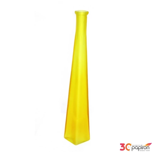 Üvegváza 32cm homoksárga  
