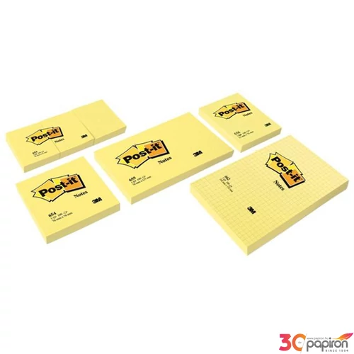 Öntapadó jegyzettömb 3M/Post-i 101x152mm 100lap vonalas sárga LP6600