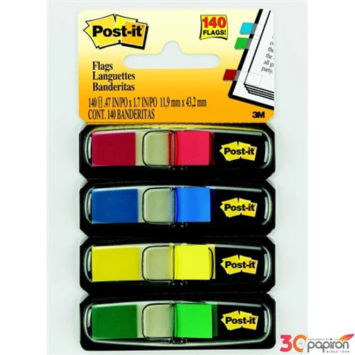 Jelölőcímke 3M/Posti-it 4x35lap 12x44mm vegyes LPJ6833