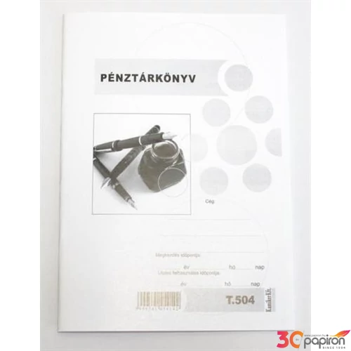 Ny T 504 Pénztárkönyv