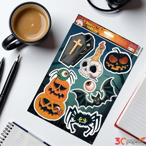 Ablakmatrica Halloween Rémségek 20x30cm