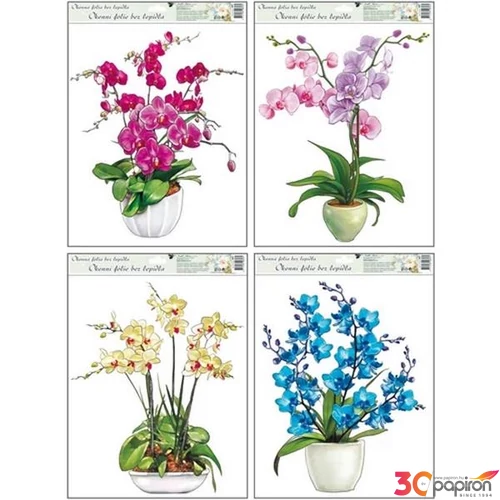 Ablakmatrica orchidea 38x30cm ragasztó nélküli