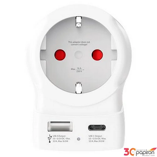 Adapter Egyesült Királyságba utazóknak USB-C + USB-A SKROSS