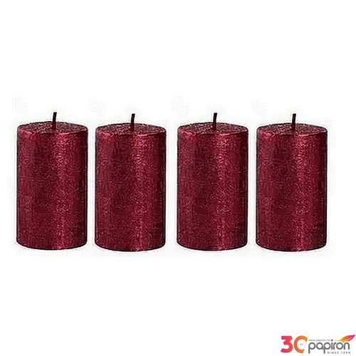 Adventi gyertya kapart metál bordó, 4x4x4cm, darabos Égési idő: 7 óra a termék ára 1db-ra értendő!