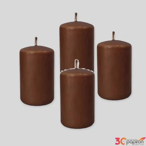 Adventi gyertya matt barna Barna 4x4x6cm darabos! a termék ára 1db-ra értendő!