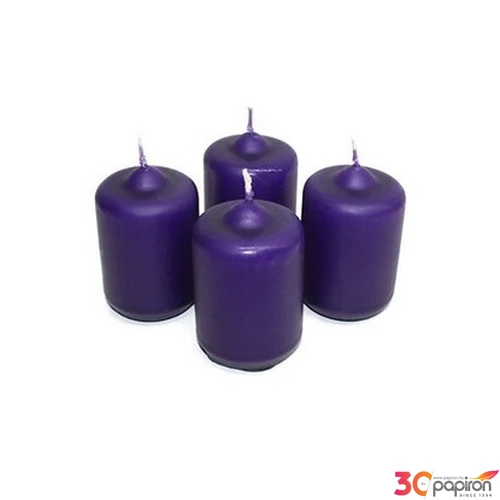 Adventi gyertya matt intenzív Lila 4x4x6cm darabos! a termék ára 1db-ra értendő!