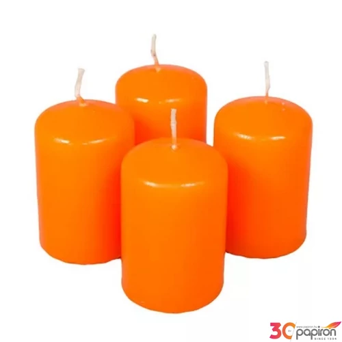 Adventi gyertya matt intenzív Narancssárga 4x4x6cm darabos! a termék ára 1db-ra értendő!