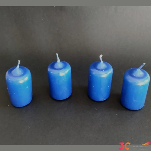 Adventi gyertya matt kék 4x4x6cm, darabos! a termék ára 1db-ra értendő!