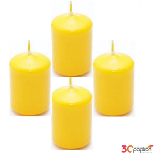 Adventi gyertya matt c sárga Citrom 4x4x6cm darabos! a termék ára 1db-ra értendő!