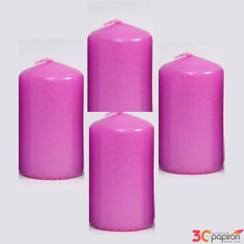 Adventi gyertya matt pink Pink 4x4x6cm darabos! a termék ára 1db-ra értendő!