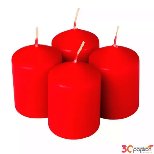 Adventi gyertya matt piros intenzív Piros 4x4x6cm darabos! a termék ára 1db-ra értendő!