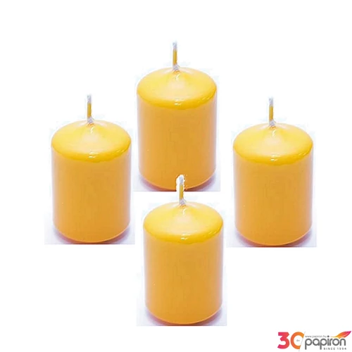 Adventi gyertya matt sárga Napsárga 4x4x6cm darabos! a termék ára 1db-ra értendő!