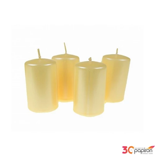 Adventi gyertya metál Krém 4x4x6cm darabos! a termék ára 1db-ra értendő!