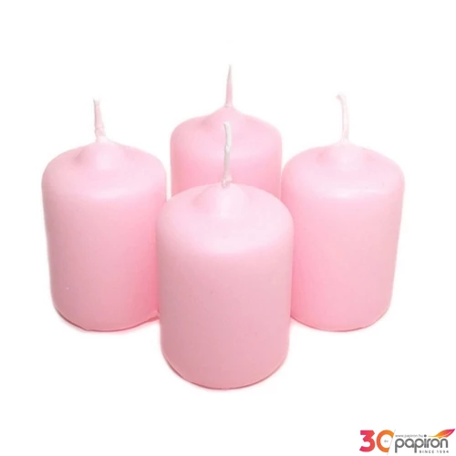 Adventi gyertya metál rózsaszí pasztel Rózsaszín 4x4x6cm darabos! a termék ára 1db-ra értendő!