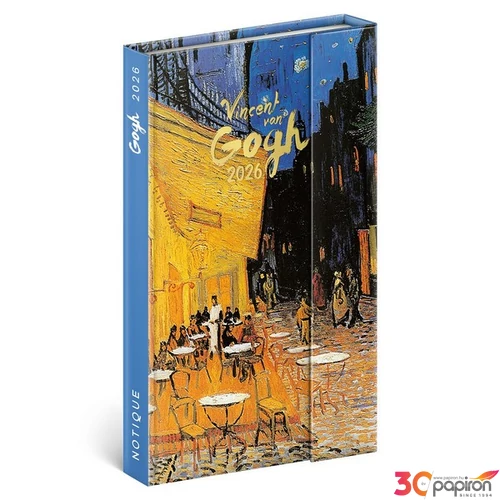 Agenda mágneses 2026 Vincent van Gogh, 13x21 cm Realsystem 2026 kollekció!