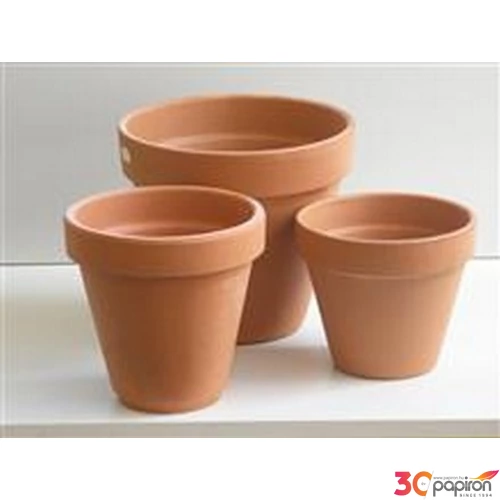 Agyag cserép 3x3cm terra virágcserép széles perem 