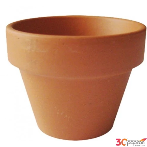 Agyag cserép 6cm terra virágcserép széles perem 