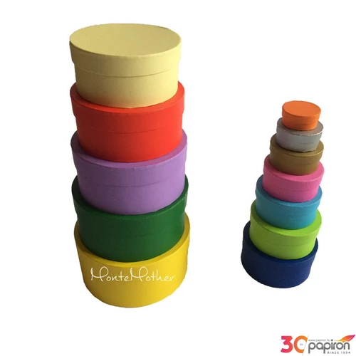 Ajándékdoboz  Folia 12db-os színes kerek