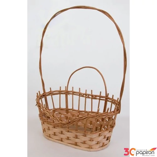 AjándékKosár vessző - fonott nagy méret 33x15cm 