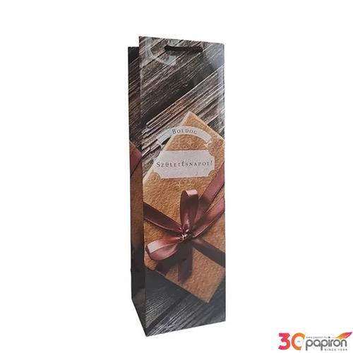Ajándéktasak Boldog születés napot italos 10x32,5x9cm FC03