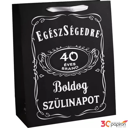 Ajándéktasak szalagfüles Fek.Cheers 40 Bsz.26x32Cm