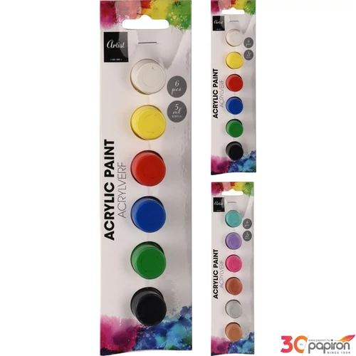 Akrilfesték 6x5ml ARTIS '24 6 színű metalizált kpm