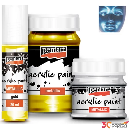 Akrilfesték csillogó 50ml Pentart metál kék