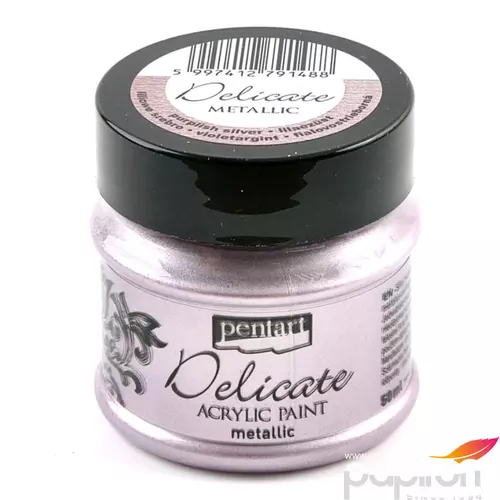 Akrilfesték Delicate metál Pentart lila ezüst 50ml