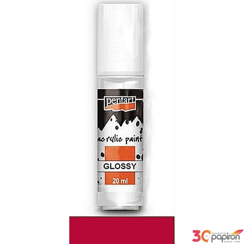 Akrilfesték fényes 20ml Pentart rúzspiros 7336