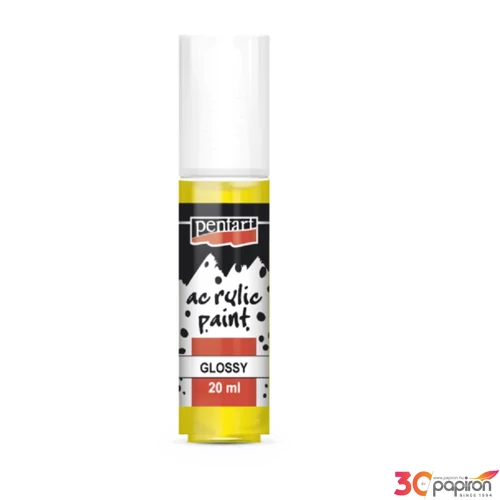 Akrilfesték fényes 20ml Pentart sárga 7102