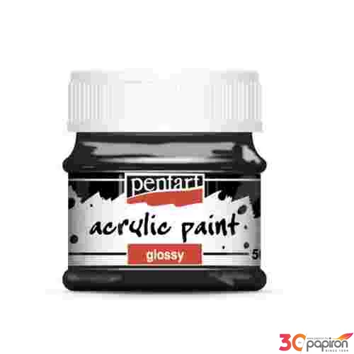 Akrilfesték fényes 50ml Pentart fekete 7355