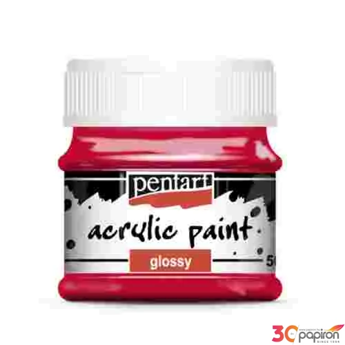 Akrilfesték fényes 50ml Pentart piros 7365