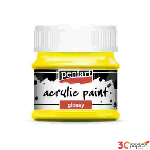 Akrilfesték fényes 50ml Pentart sárga 7352