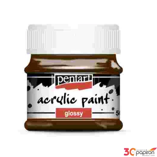 Akrilfesték fényes 50ml Pentart sötétbarna 7376