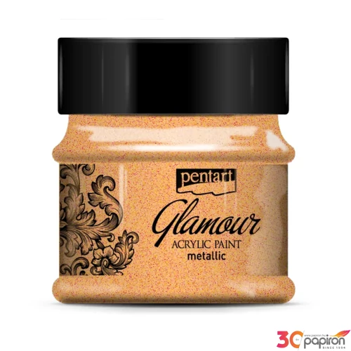 Akrilfesték Glamour metál 50ml Pentart - vörös arany