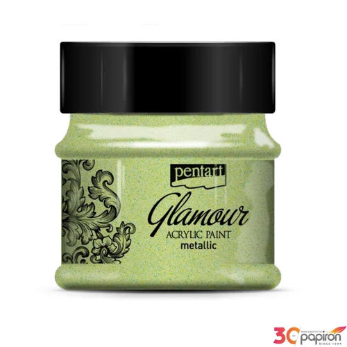 Akrilfesték Glamour metál 50ml Pentart - zöld arany
