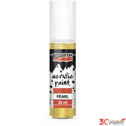 Akrilfesték gyöngyház 20ml Pentart sárga