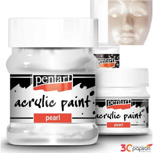 Akrilfesték gyöngyház 230ml Pentart fehér