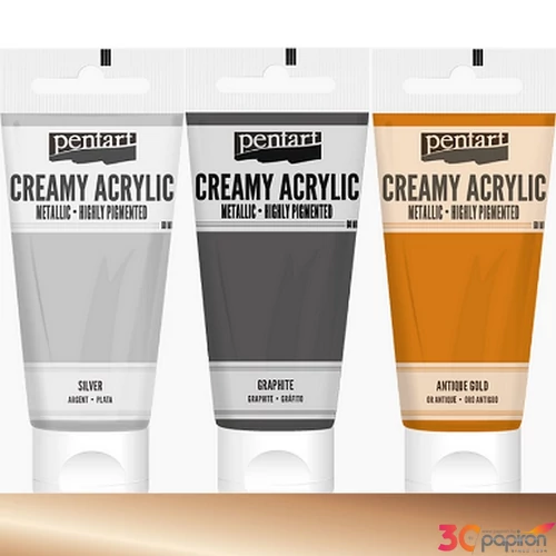 Akrilfesték krémes 200ml antikarany