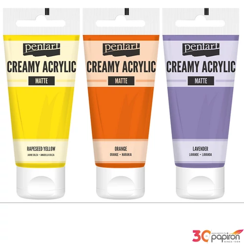 Akrilfesték krémes Pentart matt 60ml fehér