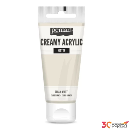 Akrilfesték krémes Pentart matt 60ml krémfehér