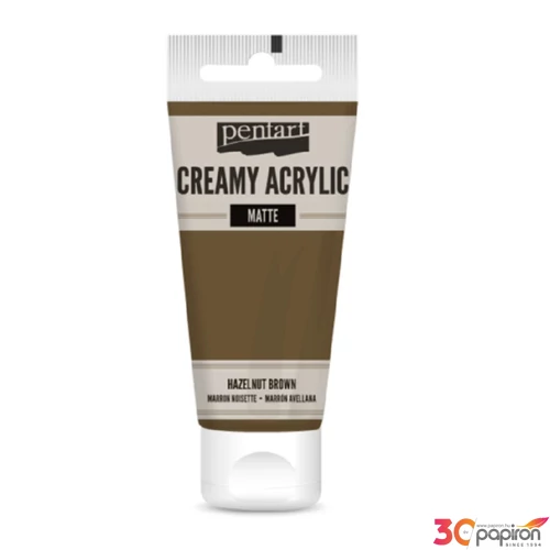 Akrilfesték krémes Pentart matt 60ml mogyoróbarna