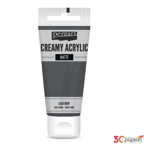 Akrilfesték krémes Pentart matt 60ml ólomszürke