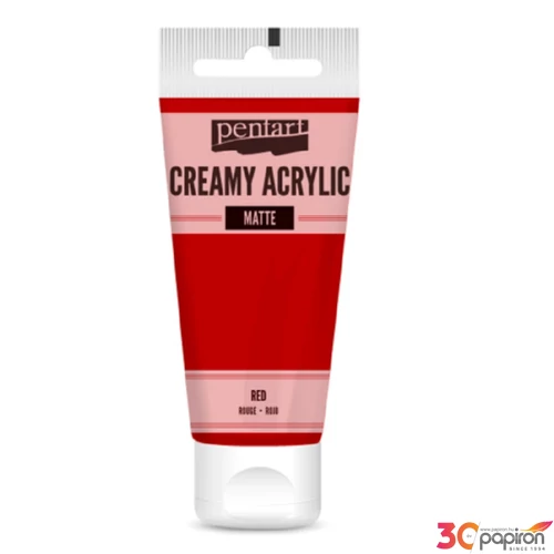 Akrilfesték krémes Pentart matt 60ml piros