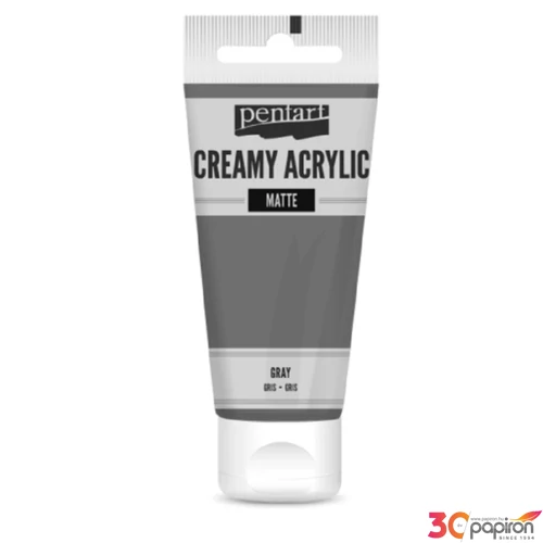 Akrilfesték krémes Pentart matt 60ml szürke