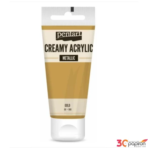 Akrilfesték krémes Pentart metál 60ml arany