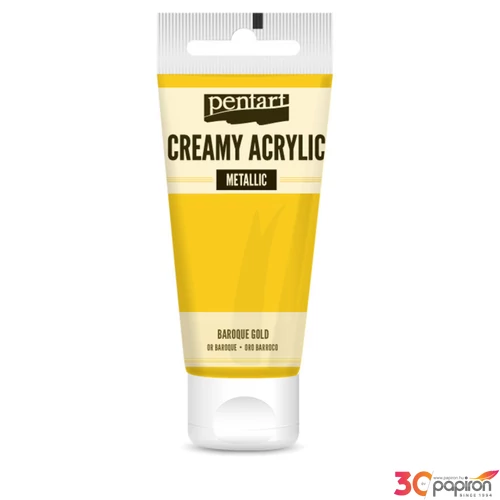 Akrilfesték krémes Pentart metál 60ml barokk arany