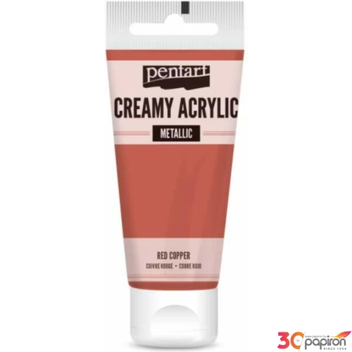Akrilfesték krémes Pentart metál 60ml vörösréz