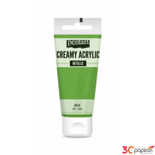 Akrilfesték krémes Pentart metál 60ml zöld